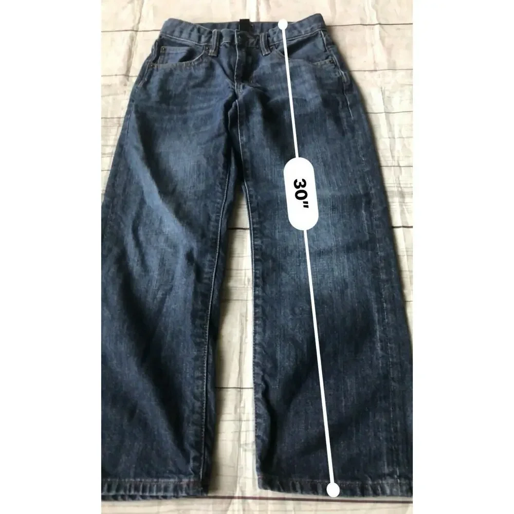 Gap Kids Boys Jeans Loose Fit Dark Wash Blue Sz 8